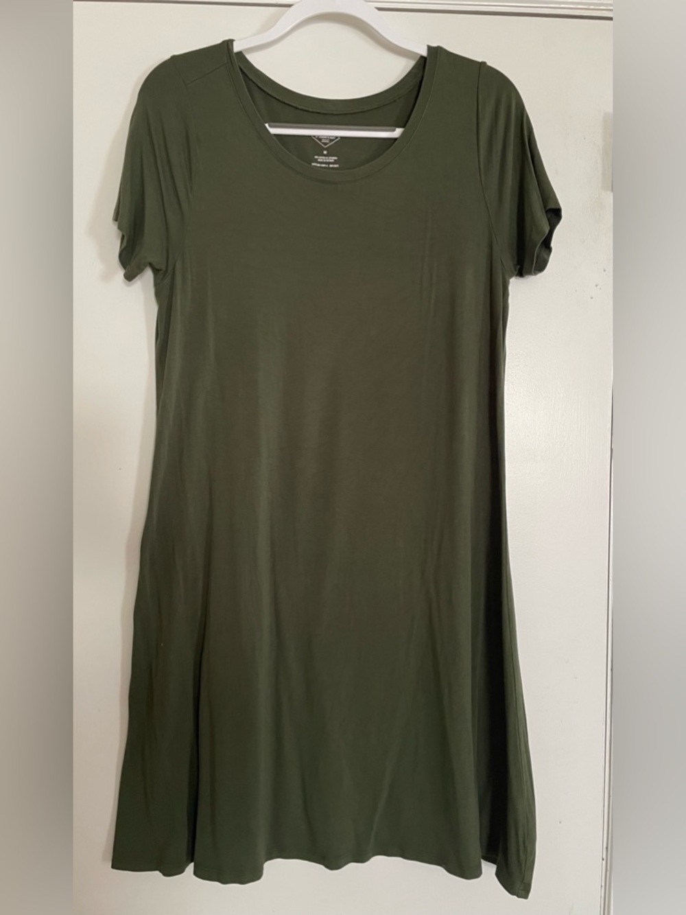 Women’s St. John’s Bay Green Short Sleeve T-Shirt Dress Medium